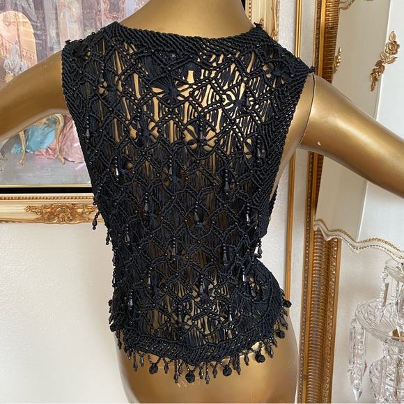 Andrea Jovine Beaded Knit Vest - Picture 2 of 7